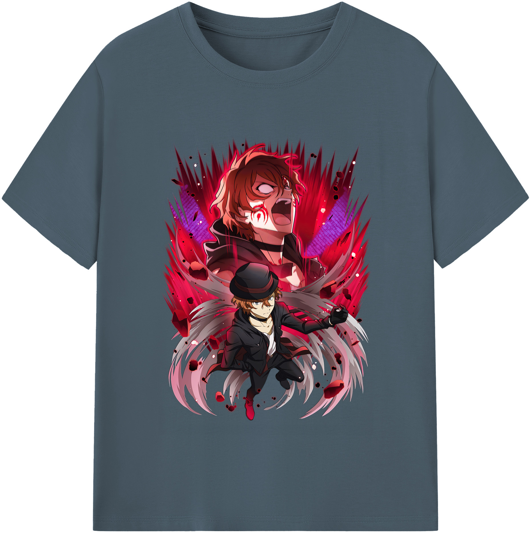 （画像用） 文豪ストレイドッグス Bungo Stray Dogs 綿100％半袖Tシャツ（フロントプリント）